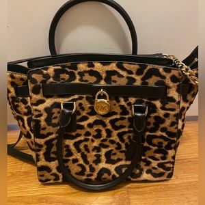 Michael Kors leopard fur satchel. NWOT